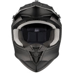 Black Gravel Solid Motocross Helmet & Peak