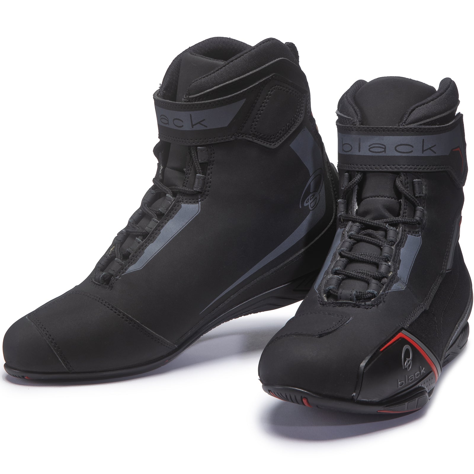 Black Vulcan Ankle Motorcycle Boots