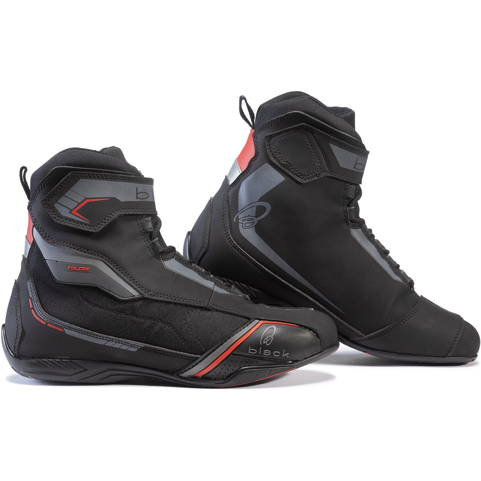 Black Vulcan Ankle Motorcycle Boots