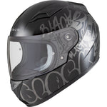 Black FastTrack Deface Kids Motorcycle Helmet