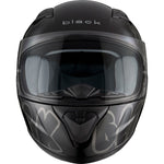 Black FastTrack Deface Kids Motorcycle Helmet