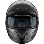 Black FastTrack Deface Kids Motorcycle Helmet