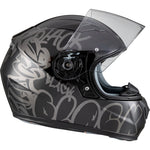 Black FastTrack Deface Kids Motorcycle Helmet