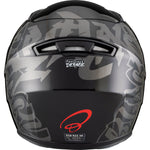 Black FastTrack Deface Kids Motorcycle Helmet