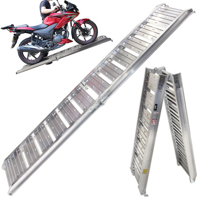 Black Pro Range Aluminium Folding Motorcycle Loading Ramp (B5383)