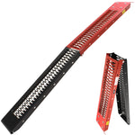 Black Pro Range Steel Folding Motorcycle Ramp Red Black (B5384)