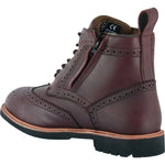 Black Officer  Brogue Motorcycle Boots