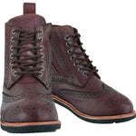 Black Officer  Brogue Motorcycle Boots