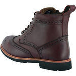 Black Officer  Brogue Motorcycle Boots