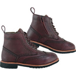 Black Officer  Brogue Motorcycle Boots