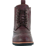 Black Officer  Brogue Motorcycle Boots