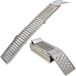 Black Pro Range Tri-Fold Steel Motorcycle Loading Ramp Silver (B5390)