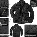 Black Bowland Wax Motorcycle Jacket