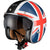 Black Classic Union Jack Open Face Motorcycle Helmet