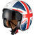 Black Classic Union Jack Open Face Motorcycle Helmet