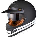 Black Royale Pureline Retro Motorcycle Helmet