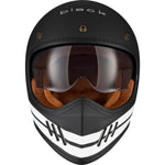 Black Royale Pureline Retro Motorcycle Helmet