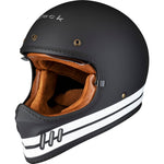 Black Royale Pureline Retro Motorcycle Helmet