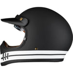 Black Royale Pureline Retro Motorcycle Helmet & Visor