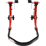 Black Pro Range Oval Tube Front (B5396) & Rear (B5397) Paddock Stand With L-Cup Adaptors