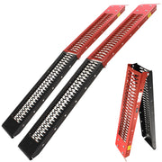 Black Pro Range (B5384) Steel Folding Motorcycle Ramp Red Black (Pair)