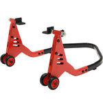 Black Pro Range Oval Tube Front (B5396) & Rear (B5397) Paddock Stand With L-Cup Adaptors