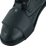 Black Officer Brogue Motorcycle Boots & Gear Shifter Pad