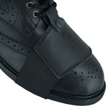 Black Officer Brogue Motorcycle Boots & Gear Shifter Pad