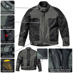 Black Zeal Motorcycle Jacket