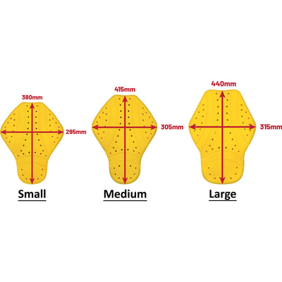 Soft CE Approved Level 2 Back Protector Insert (with Hook and Loop Strip)