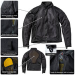 Black Premium Air Armoured Motorcycle Jacket