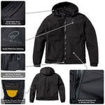 Black Premium Soft Shell Motorcycle Hoodie