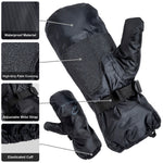 Black Waterproof Motorcycle Over Gloves