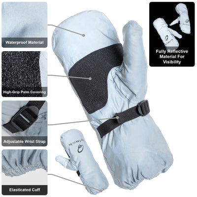 Black Reflective Waterproof Motorcycle Over Gloves