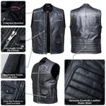 Black Phoenix Leather Motorcycle Vest