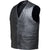 Black Blockade Leather Motorcycle Vest