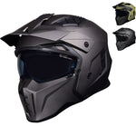 Black Street Fighter Open Face ECE R22.06 Motorcycle Helmet