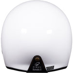 Black Royale II Retro ECE R22.06 Gloss White Motorcycle Helmet and Internal Visor