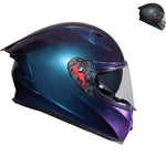 Black Atom ECE R22.06 Motorcycle Helmet