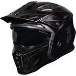 Black Street Fighter Vintage Open Face ECE R22.06 Motorcycle Helmet