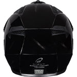 Black Street Fighter Vintage ECE R22.06 Gloss Polished Black Open Face Motorcycle Helmet and Internal Visor