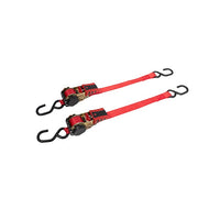 BikeService Retractable Ratchet Tie Down Set - 1.8m / 6ft