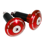 Apico Handlebar Bar End Plugs - 14mm - Red