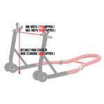 Black Pro Range Rear Paddock Stand (B5072 with Bobbin Hooks)