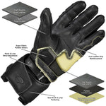 Black Rhino Leather Motorcycle Gloves