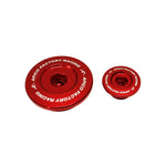 Apico Engine Plugs - Honda CRF150R 2007-24, CRF250R 2010-17, CRF450R 2002-16, CRF450X 2005-18 - Red