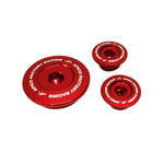 Apico Engine Plugs - Honda CRF250R 2004-09, CRF250X 2004-19 - Red