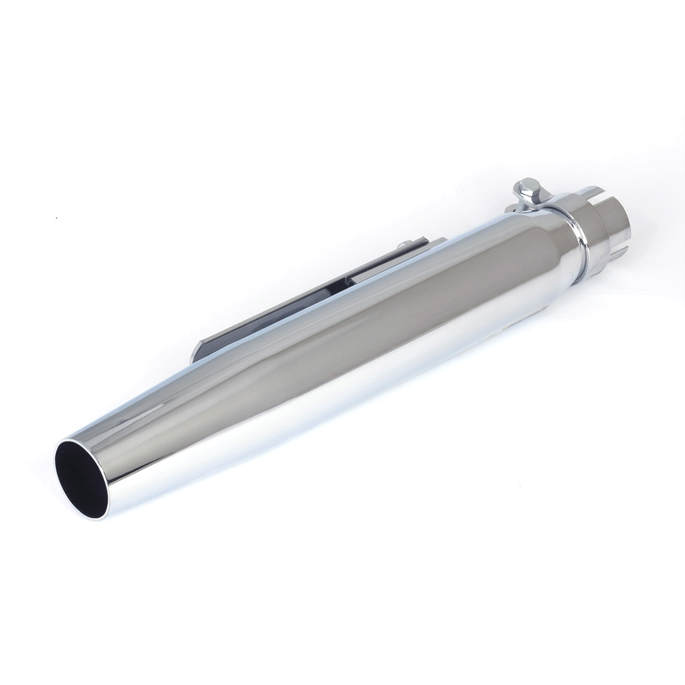 Bike It Universal 15" Tapered Silencer - Silver