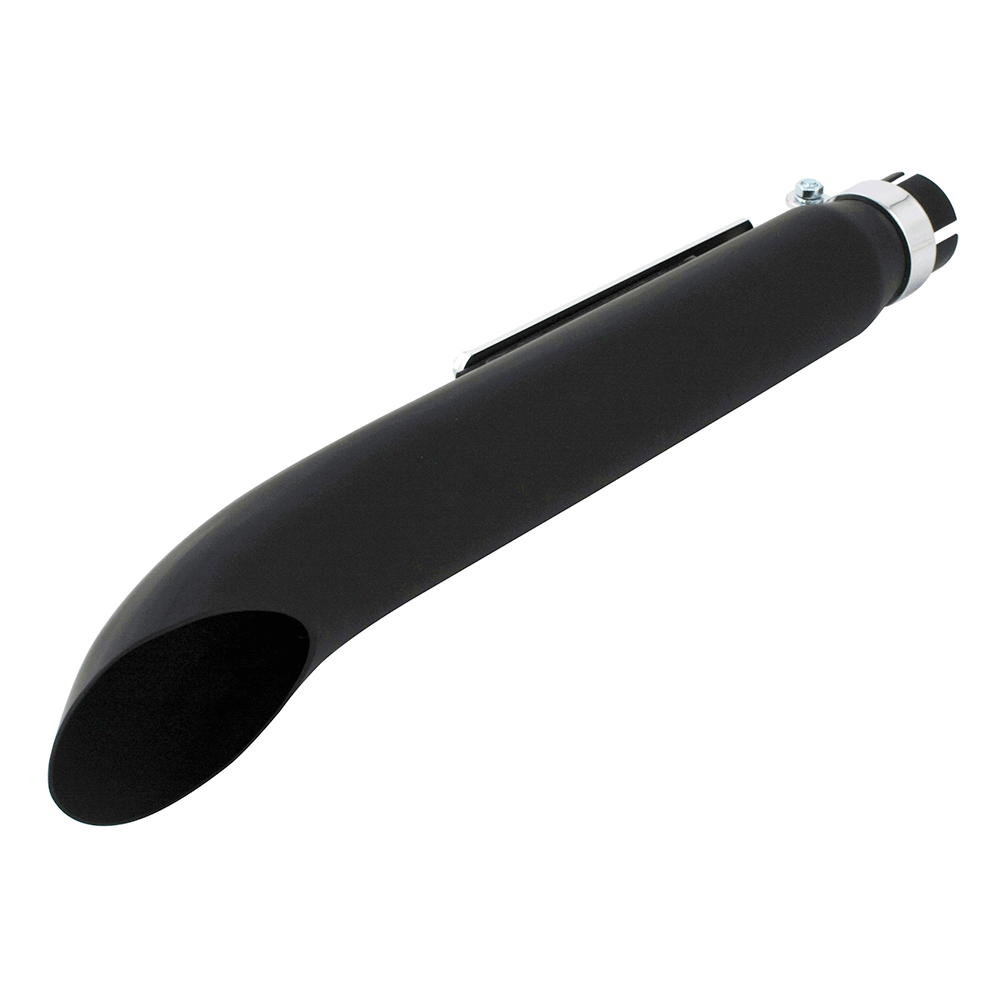 Bike It Universal 19" Turnout Silencer With Clamp & Reducers - Matt Black