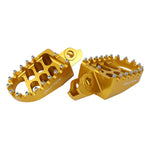 BikeTek Wide Foot Pegs - Suzuki RMZ450 2008-09 - Gold